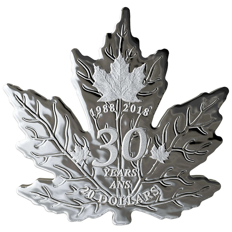 2018 $20 30th Anniversary of the Silver Maple Leaf - Pure Silver Coin Default Title