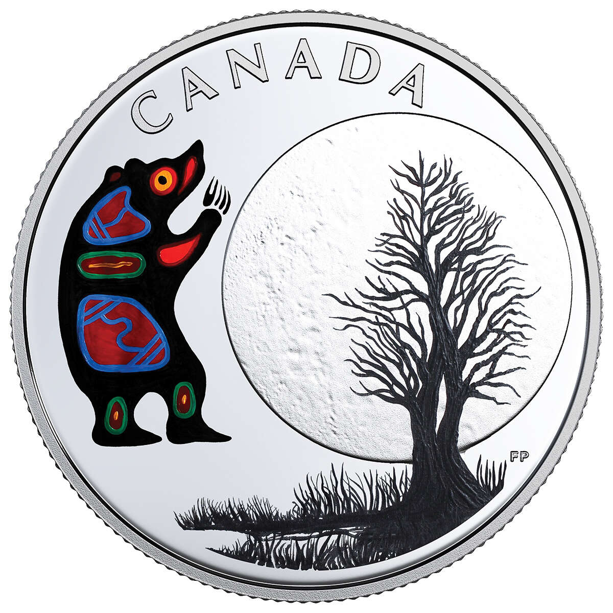 2018 $3 The Thirteen Teachings From Grandmother Moon : Bear Moon - Pure Silver Coin Default Title