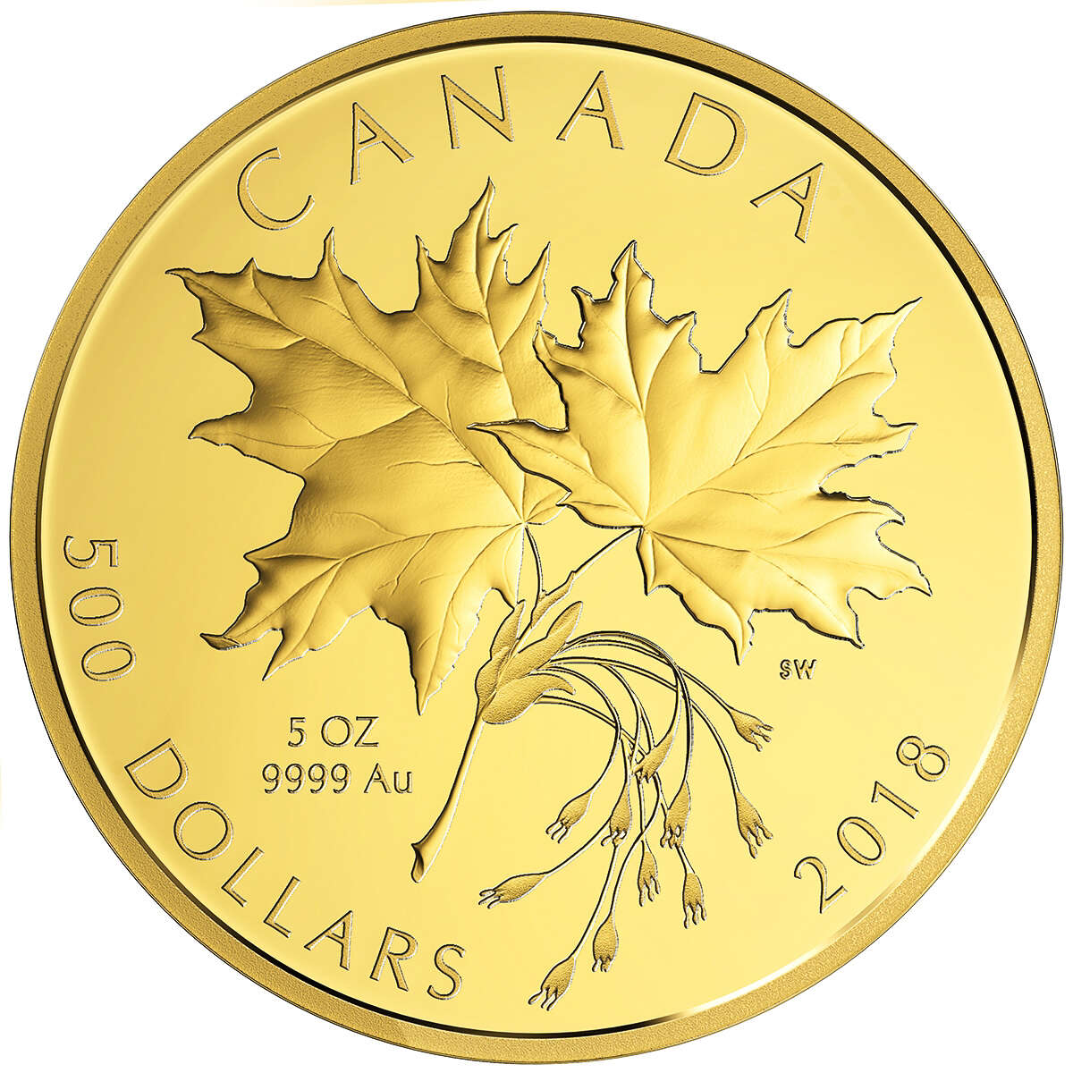 2018 $500 Maple Leaves - Pure Gold Coin Default Title