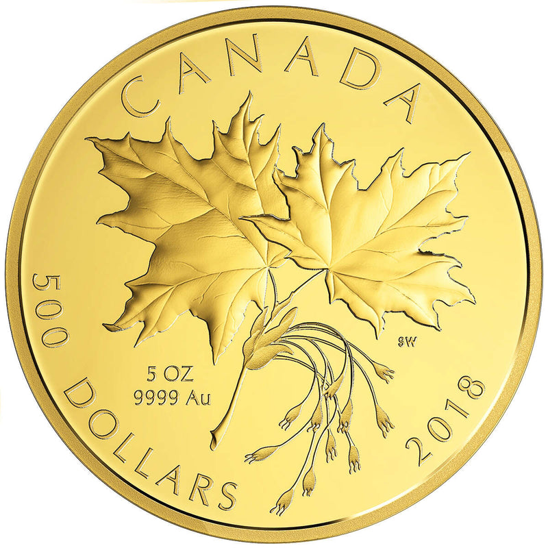 2018 $500 Maple Leaves - Pure Gold Coin Default Title