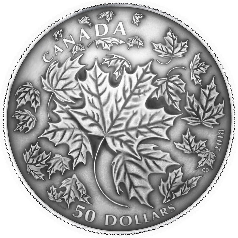 2018 $50 Maple Leaves in Motion - Pure Silver Coin Default Title