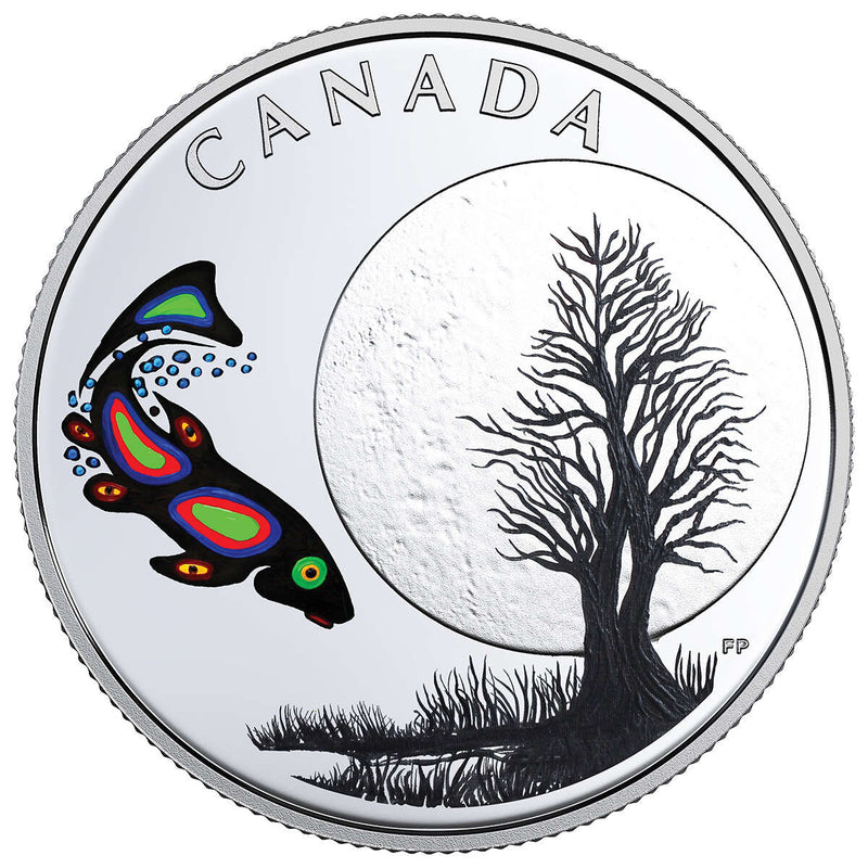 2018 $3 The Thirteen Teachings From Grandmother Moon : Sucker Moon - Pure Silver Coin Default Title