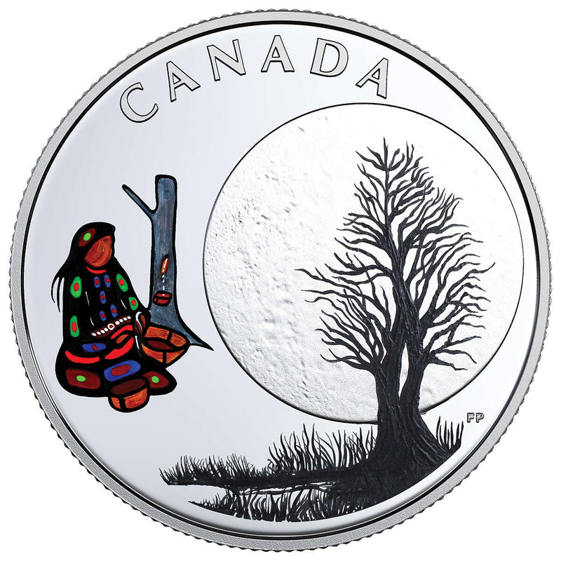2018 $3 The Thirteen Teachings From Grandmother Moon : Sugar Moon - Pure Silver Coin Default Title