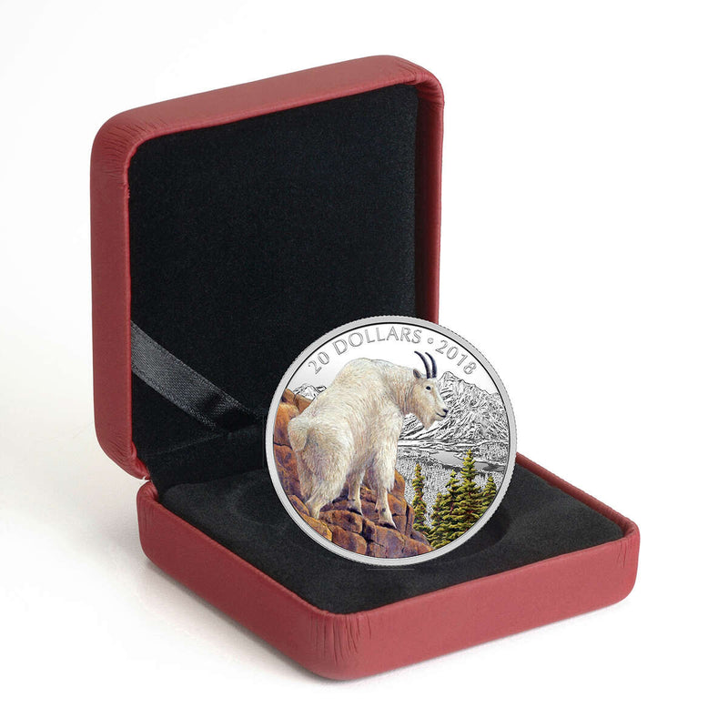 2018 Silver $20 Majestic Wildlife: Mettlesome Mountain Goat - Pure Silver Coin Default Title