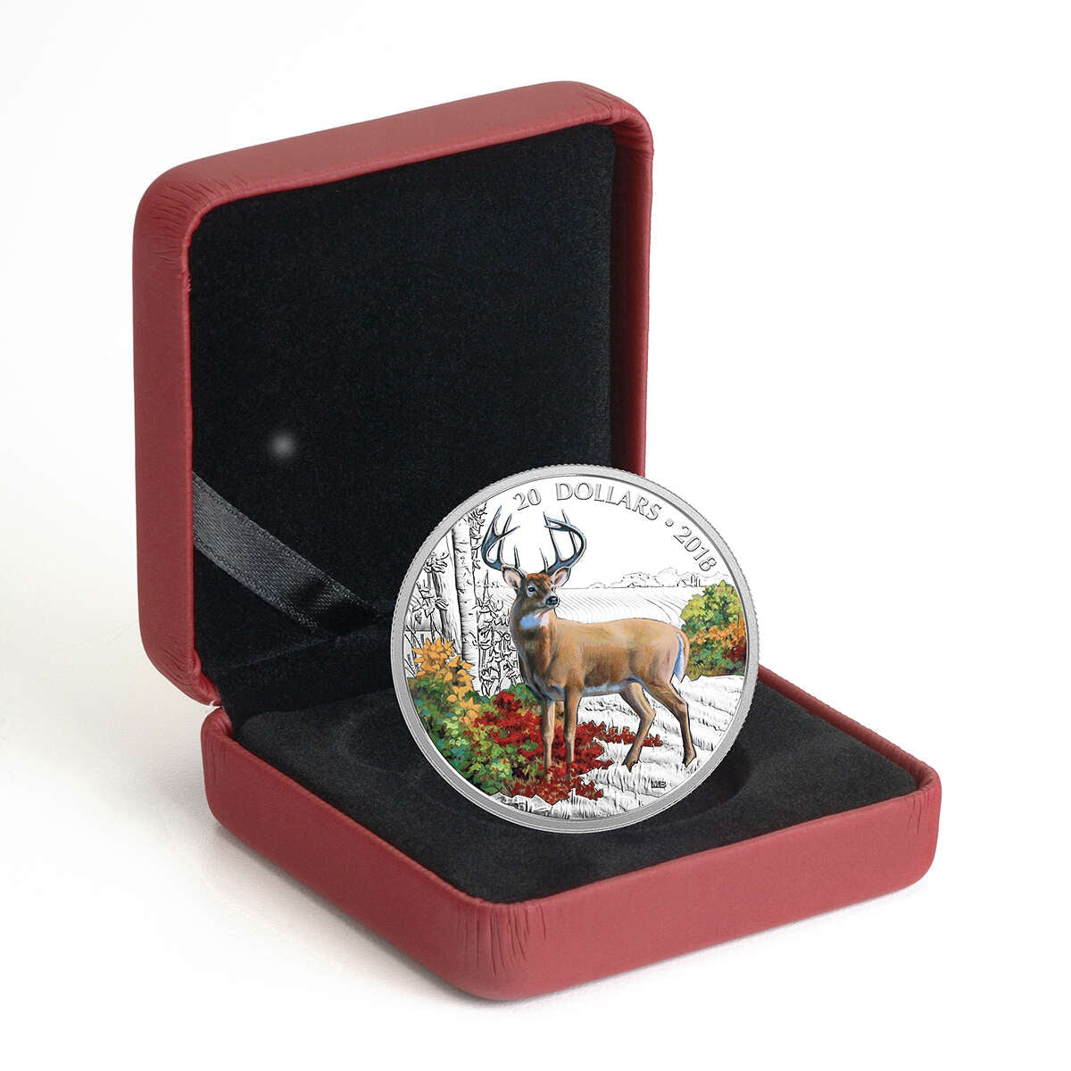 2018 $20 Majestic Wildlife: Wandering White-tailed Deer - Pure Silver Coin Default Title