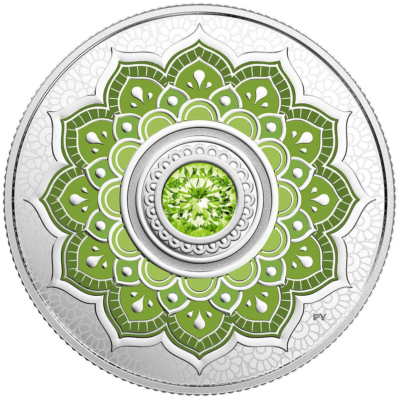 2018 $5 Birthstones: August - Pure Silver Coin Default Title