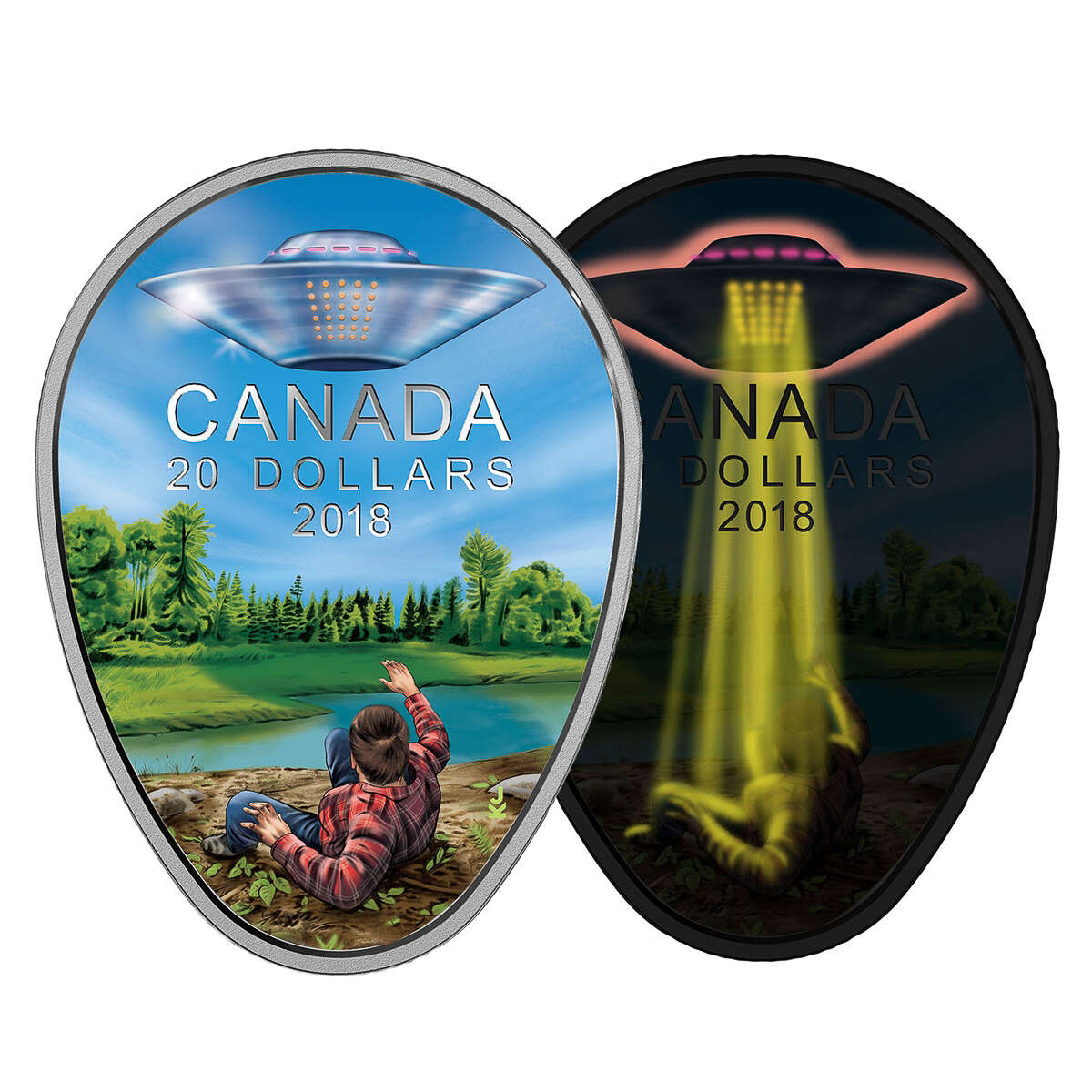 2018 $20 Canada's Unexplained Phenomena: The Falcon Lake Incident - Pure Silver Coin Default Title