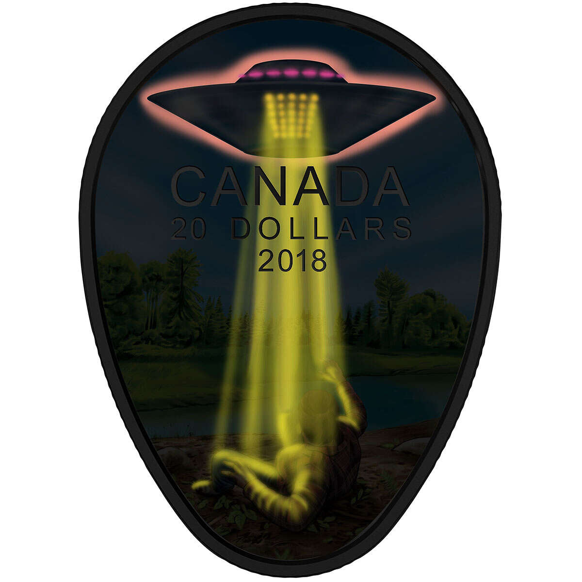 2018 $20 Canada's Unexplained Phenomena: The Falcon Lake Incident - Pure Silver Coin Default Title