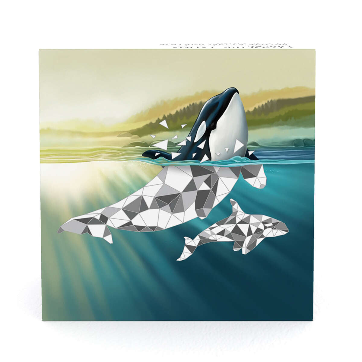 2018 $20 Geometric Fauna: Orcas - Pure Silver Coin
