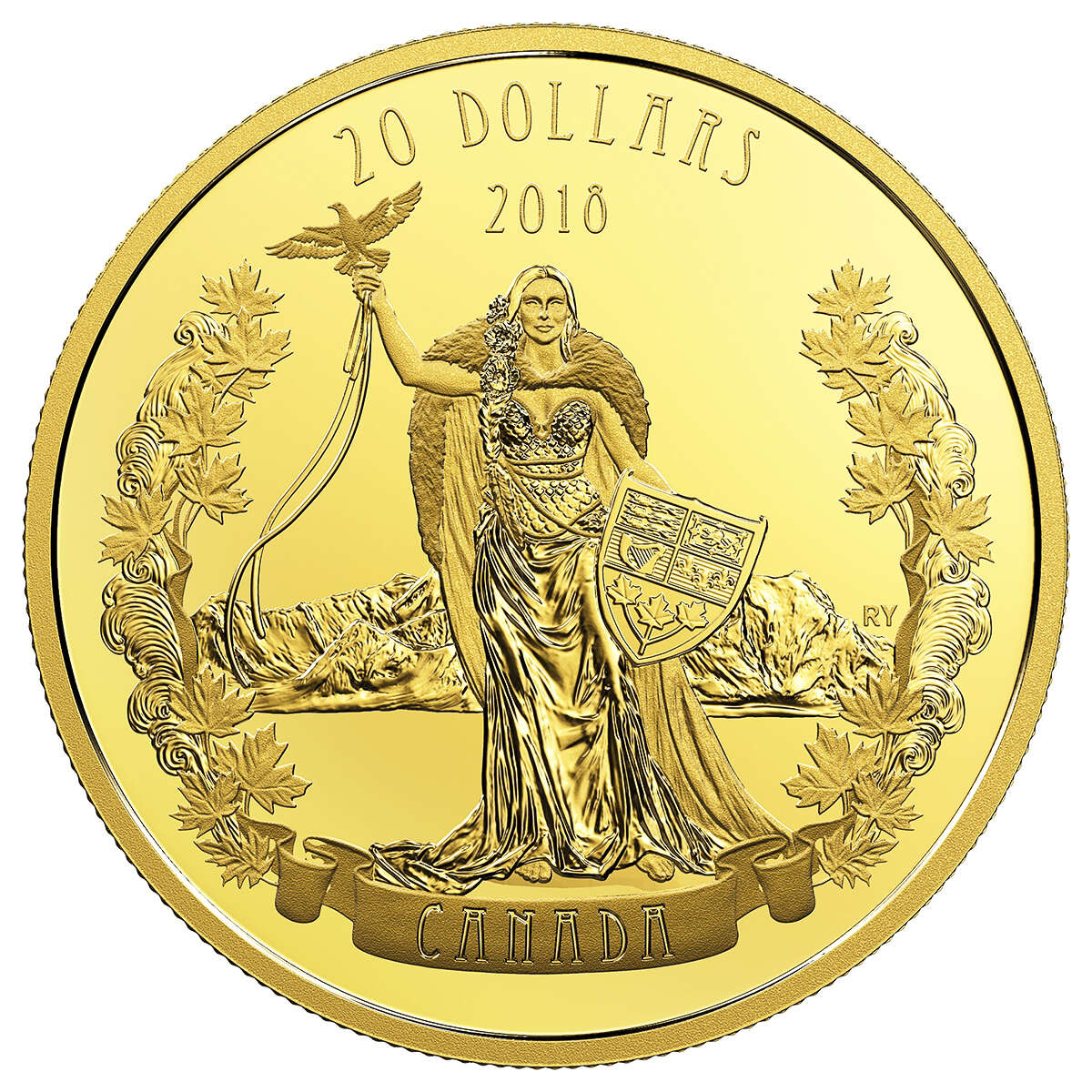 2018 $20 A Modern Allegory : Borealia - Pure Silver Coin Default Title