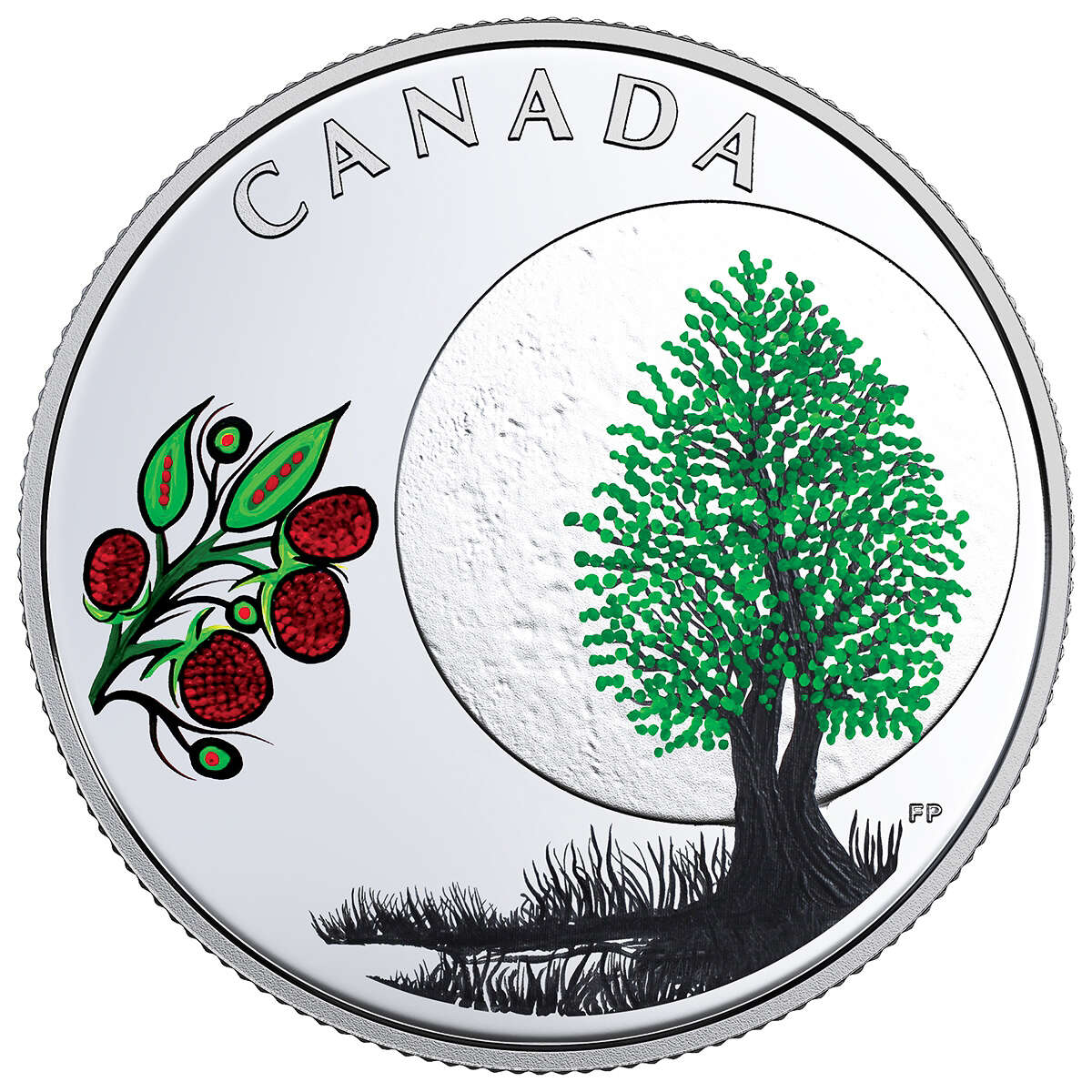 2018 $3 The Thirteen Teachings From Grandmother Moon : Raspberry Moon - Pure Silver Coin Default Title