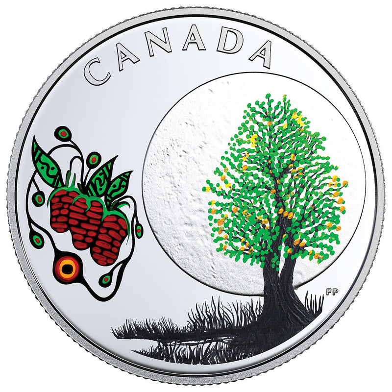 2018 $3 The Thirteen Teachings From Grandmother Moon : Strawberry Moon - Pure Silver Coin Default Title