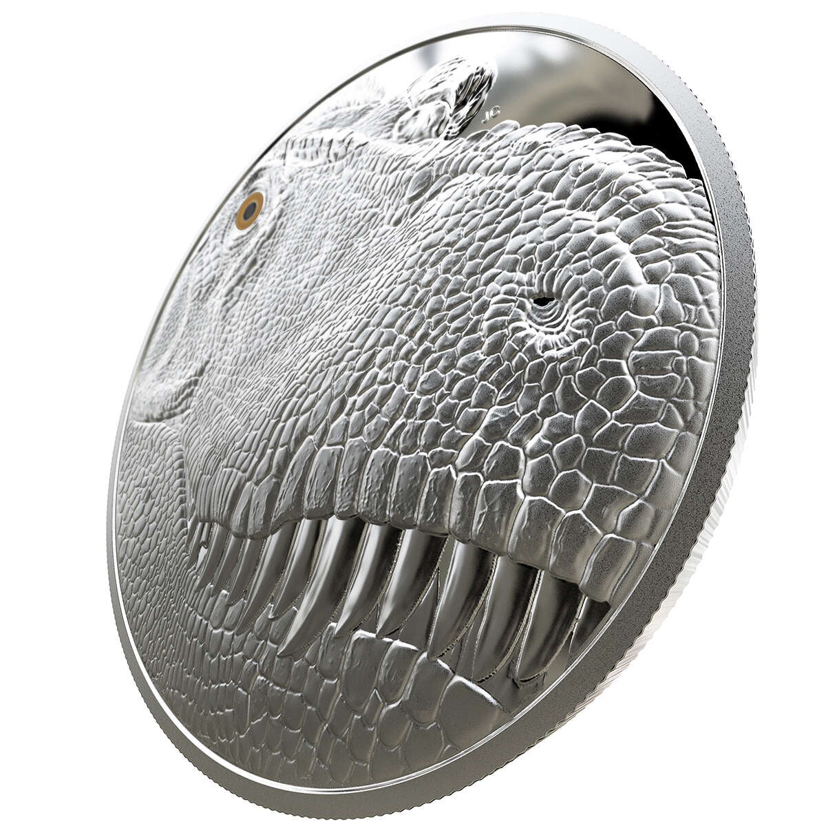 2018 $250 A Fierce Gaze : Tyrannosaurus Rex - Pure Silver Coin Default Title