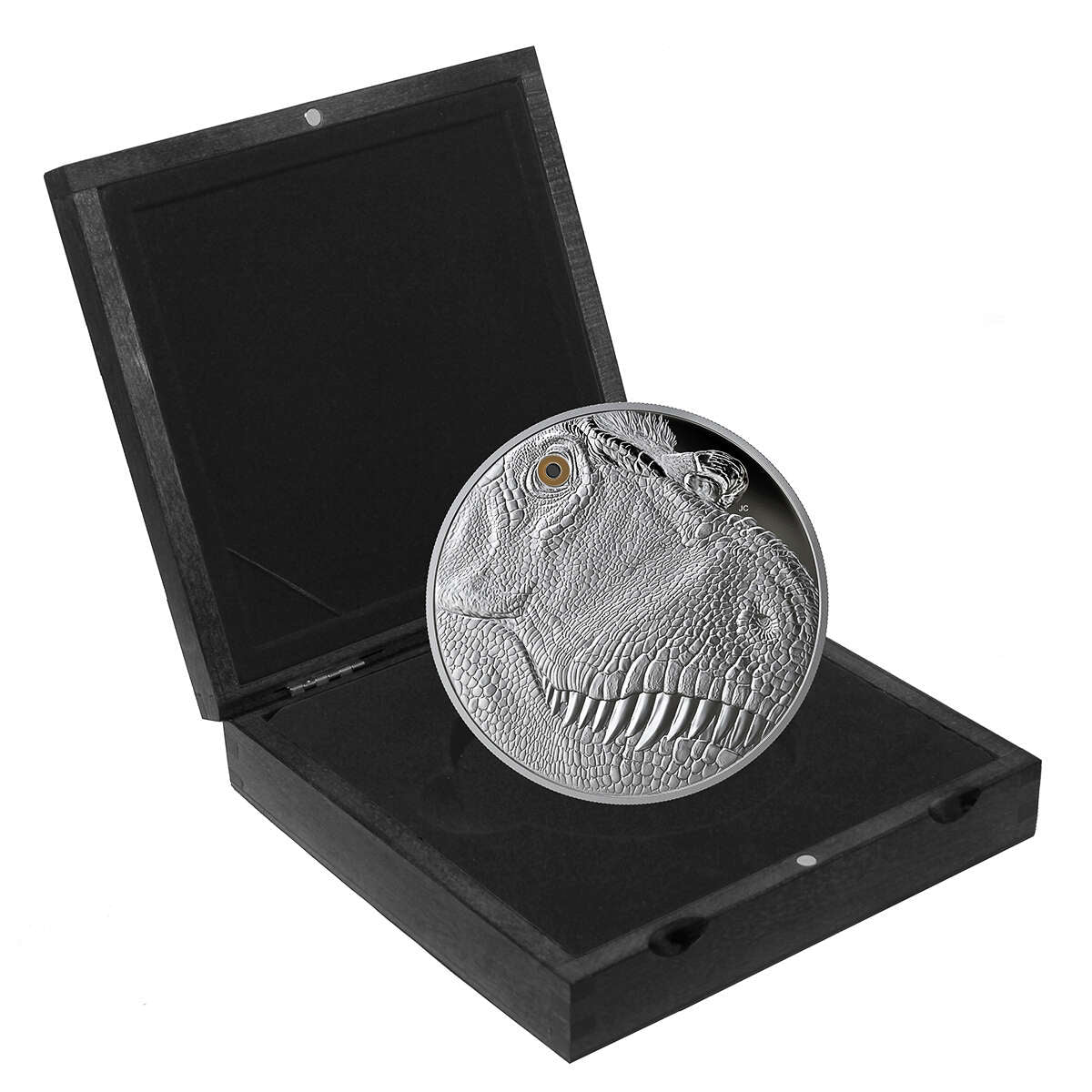 2018 $250 A Fierce Gaze : Tyrannosaurus Rex - Pure Silver Coin Default Title