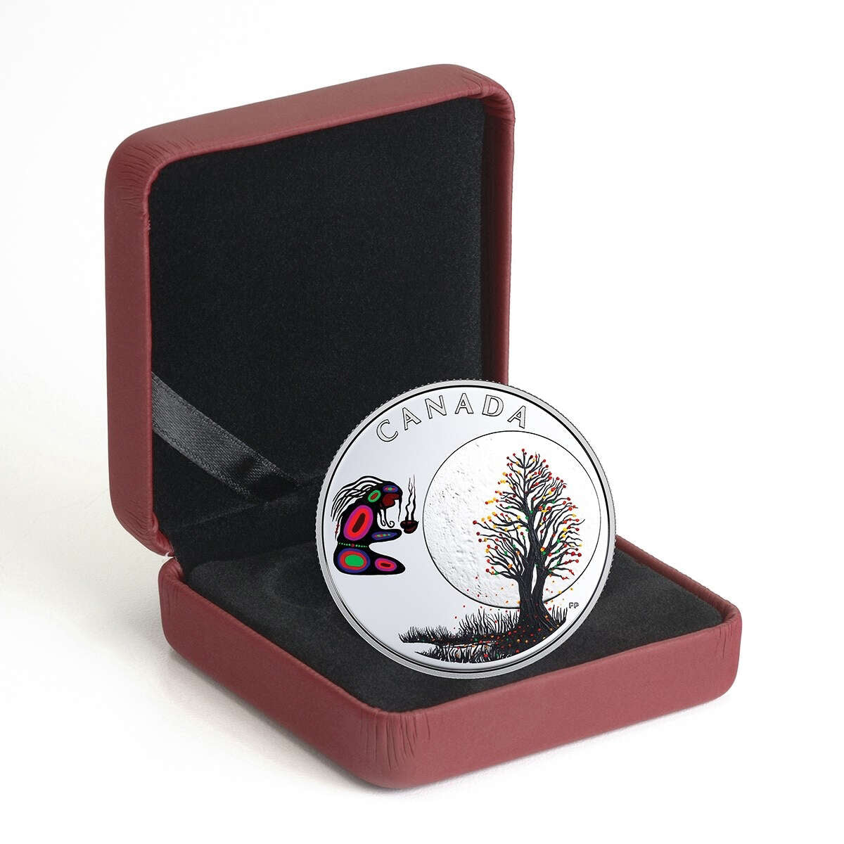 2018 $3 The Thirteen Teachings From Grandmother Moon : Falling Leaves Moon - Pure Silver Coin Default Title