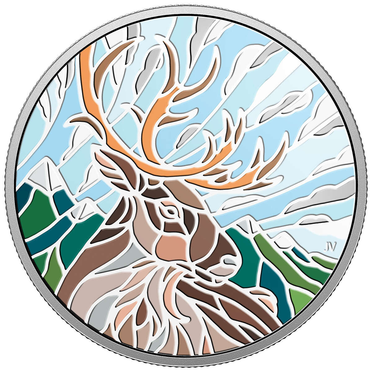 2018 $20 Canadian Mosaics: Caribou - Pure Silver Coin Default Title