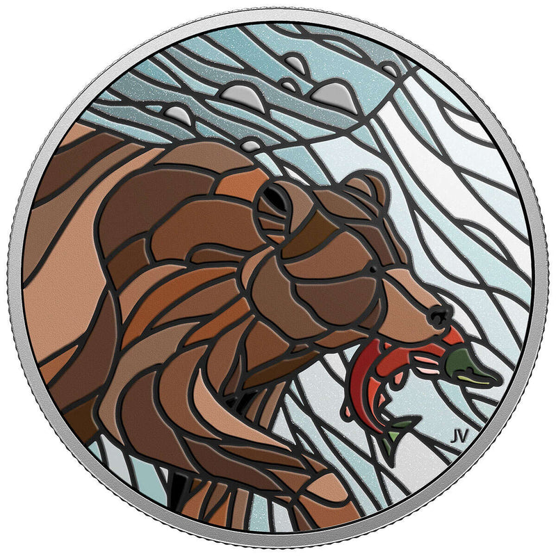 2018 $20 Canadian Mosaics: Grizzly Bear - Pure Silver Coin Default Title
