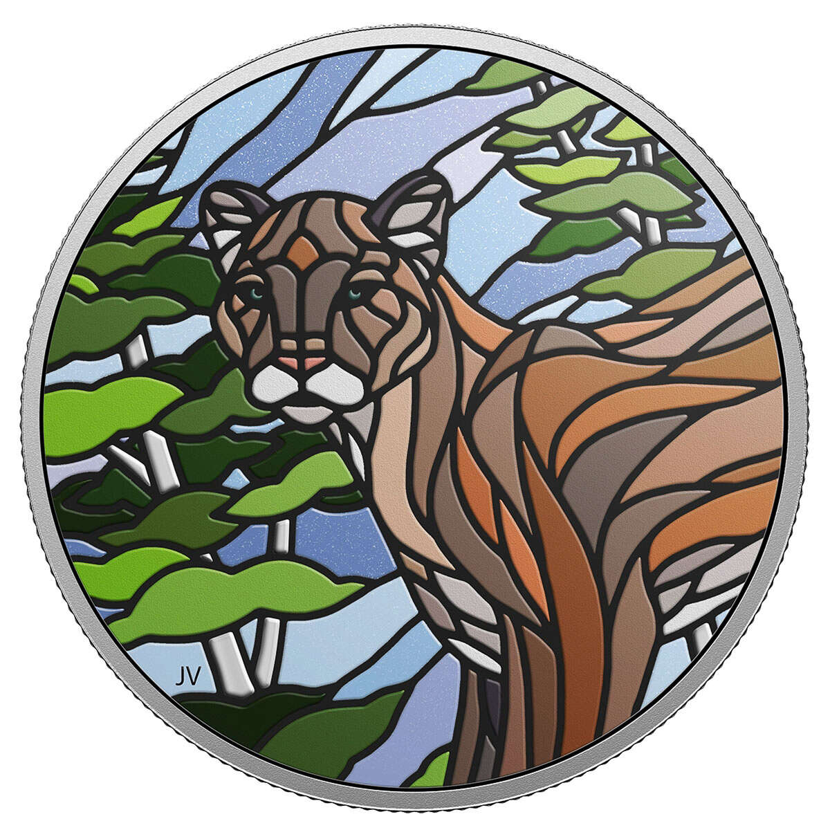 2018 $20 Canadian Mosaics: Cougar -Pure Silver Coin Default Title