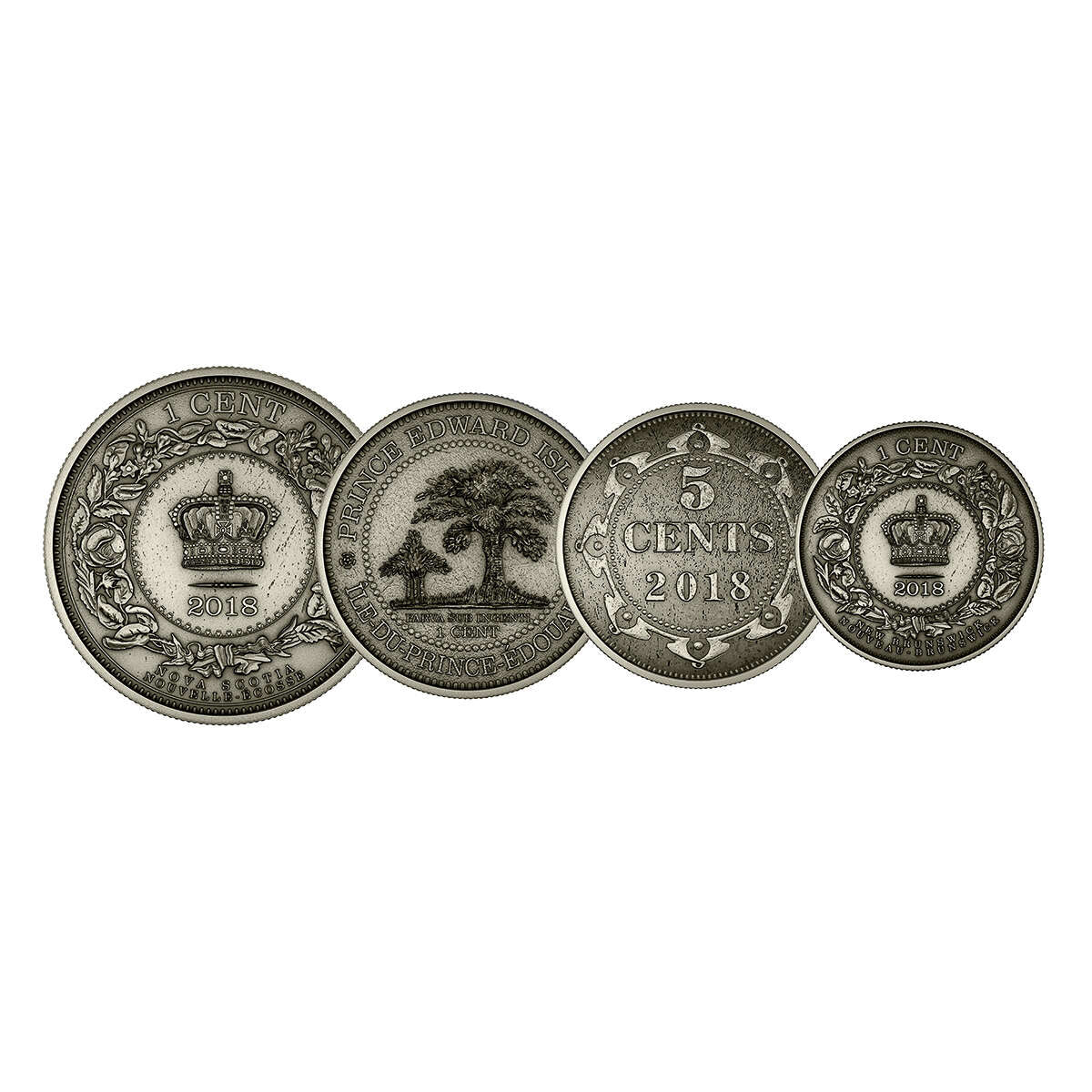 2018 Before Confederation Colonial Currency of The Atlantic Provinces - Pure Silver 4-Coin Set Default Title