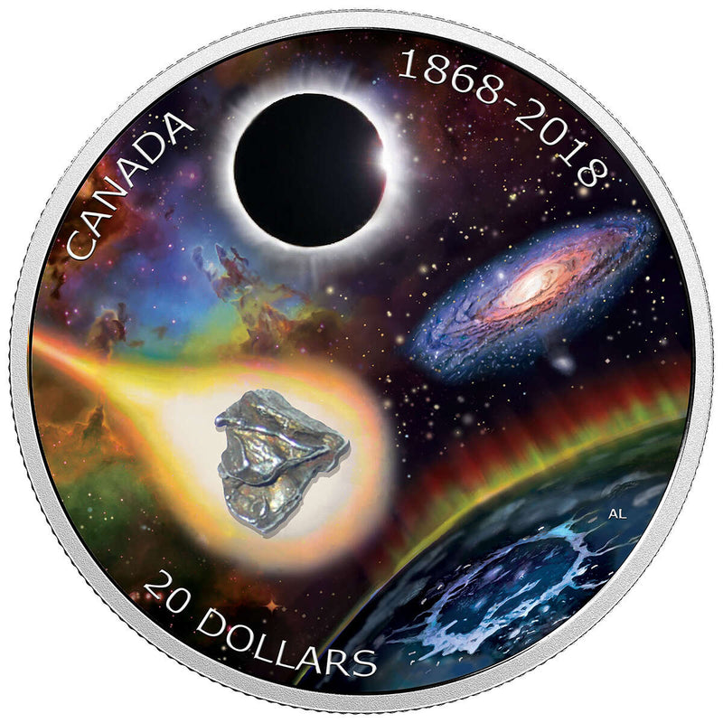 2018 $20 150th Anniversary of the Royal Astronomical Society of Canada - Pure Silver Coin Default Title