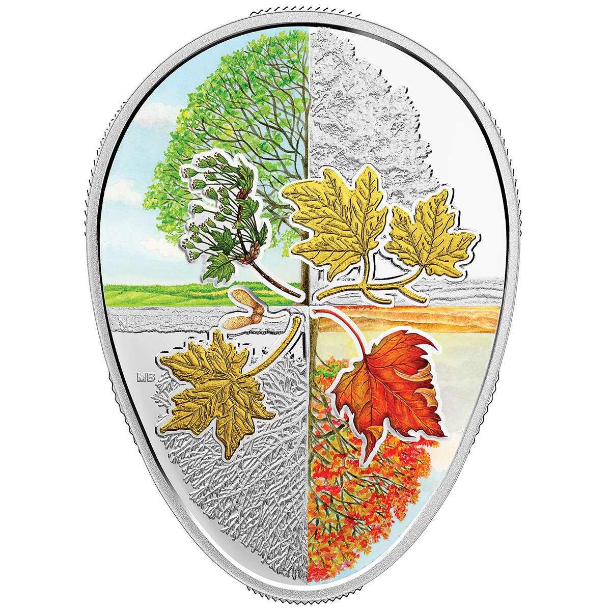 2018 $20 Four Seasons of the Maple Leaf - Pure Silver Coin Default Title