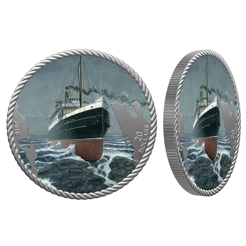 2018 $20 The Sinking of the SS Princess Sophia - Pure Silver Coin Default Title