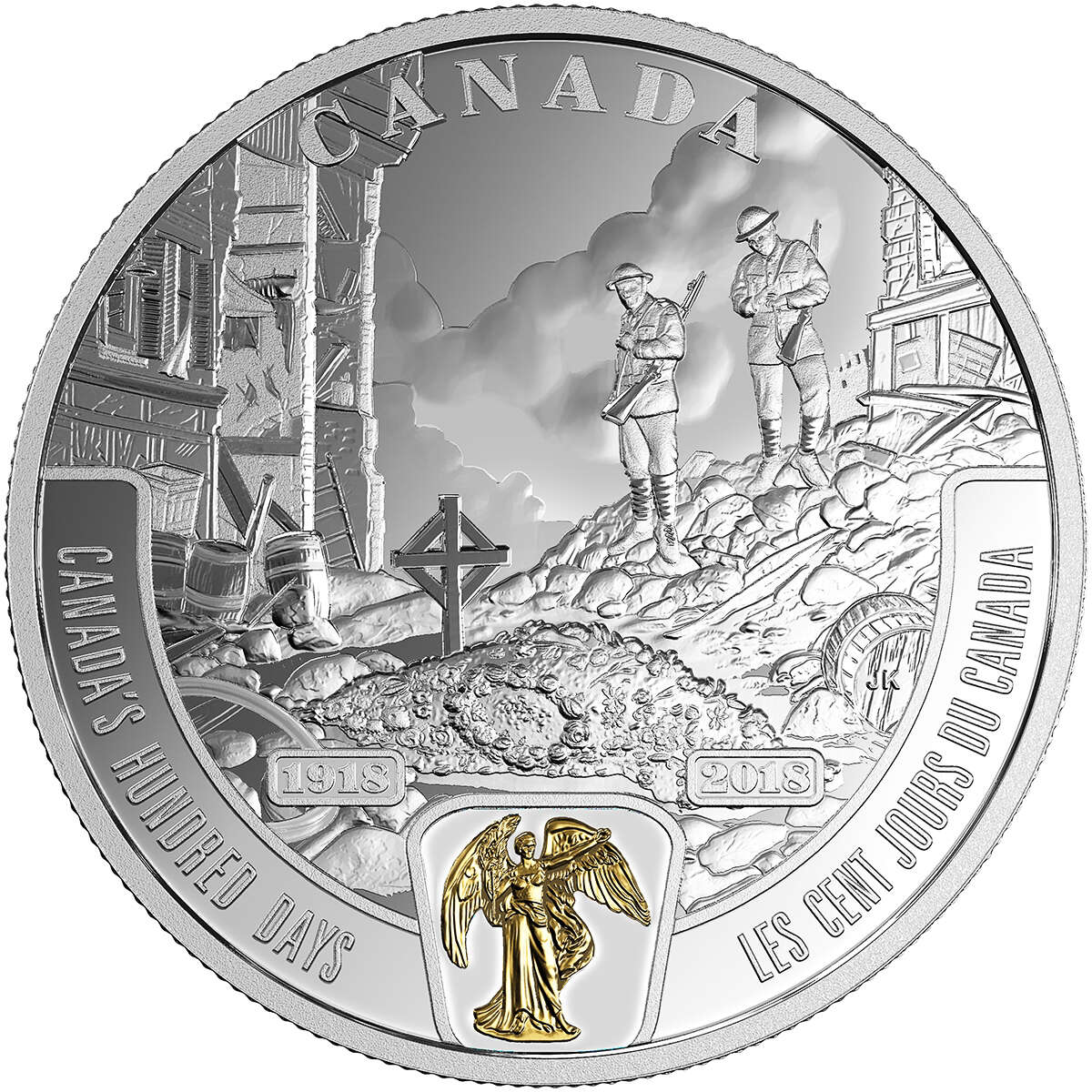 2018 $20 WWI Battlefront Series: Canada's Hundred Days - Pure Silver Coin Default Title