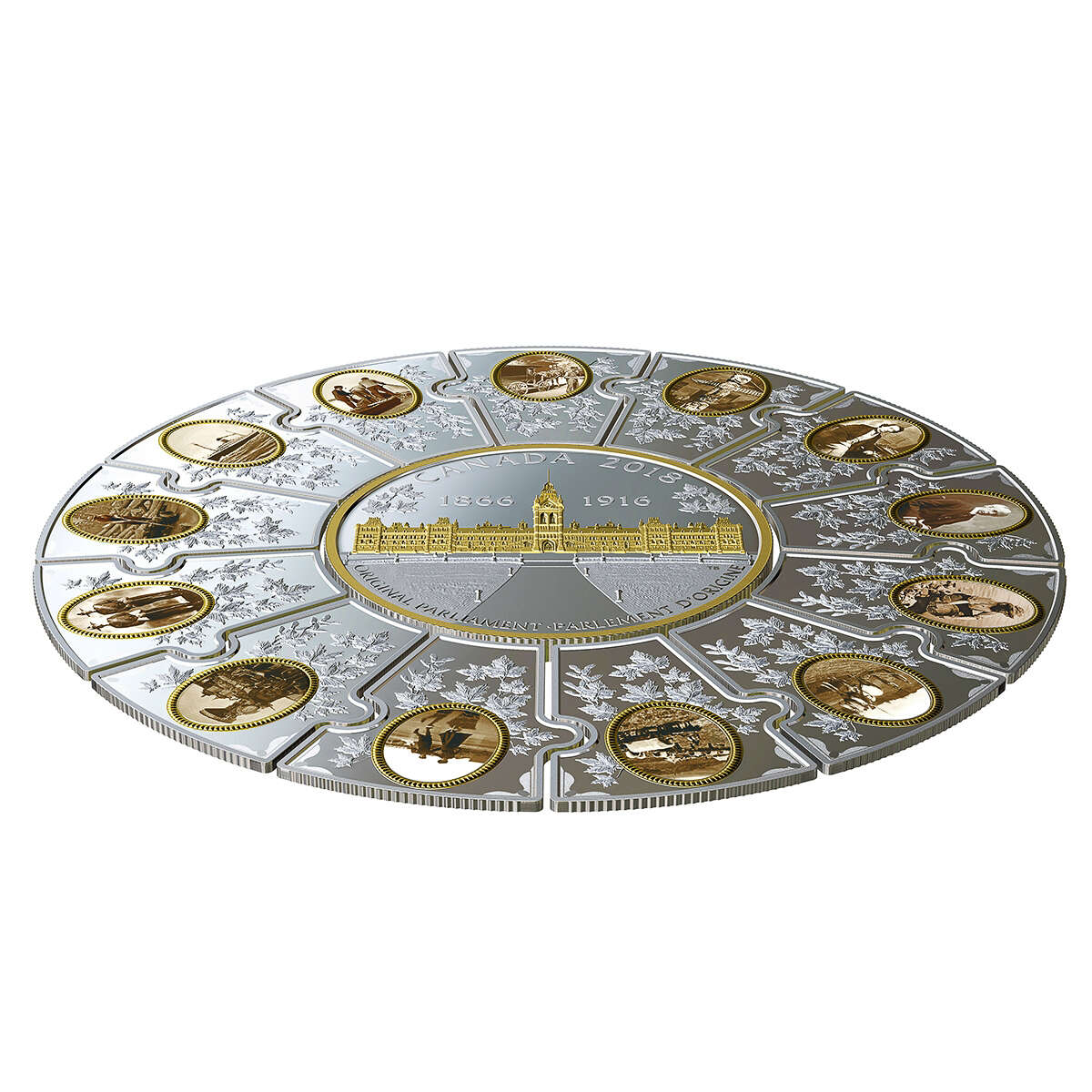 2018 Puzzle Coin: Connecting Canadian History 1866-1916 - Pure Silver