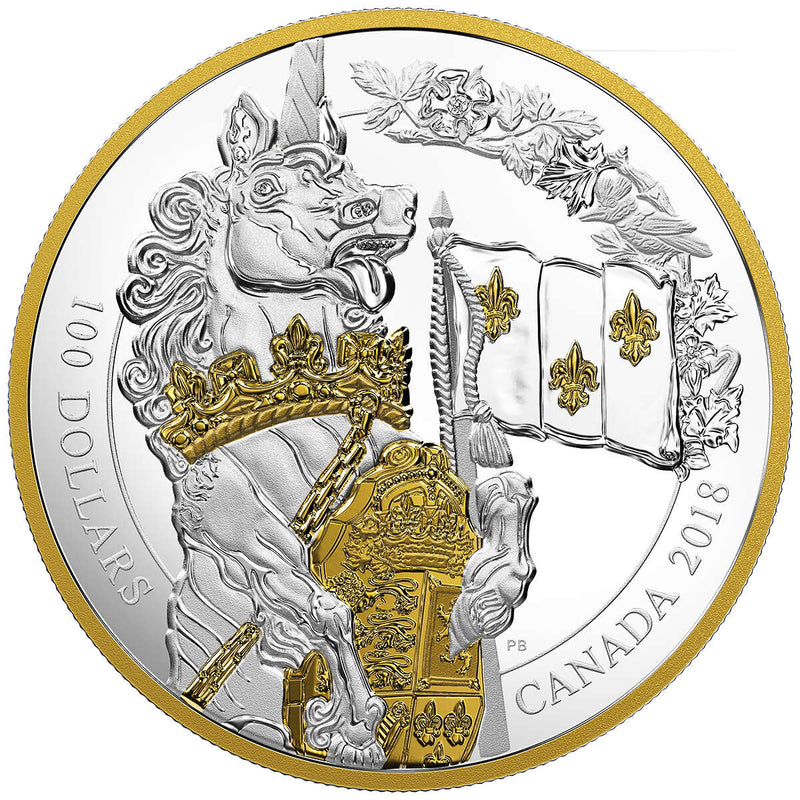 2018 $100 Keepers of Parliament: The Unicorn - Pure Silver Coin Default Title