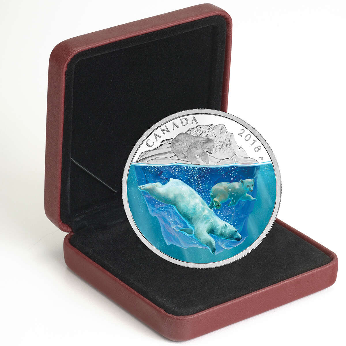 2018 $30 Dimensional Nature: Polar Bears - Pure Silver Coin Default Title