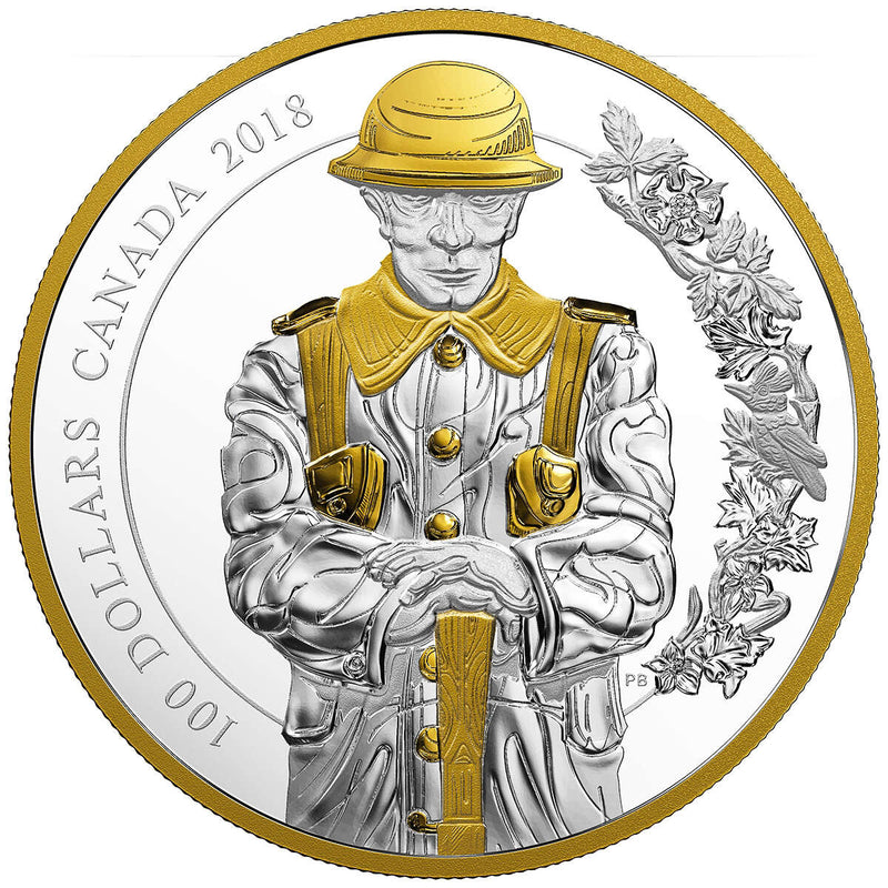2018 $100 Keepers of Parliament: The Soldier - Pure Silver Coin Default Title