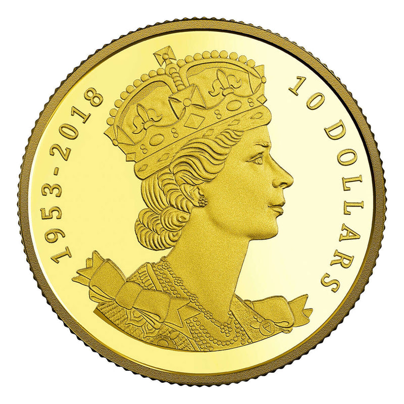 2018 $10 65th Anniversary of the Coronation of Her Majesty Queen Elizabeth II - Pure Gold Coin Default Title
