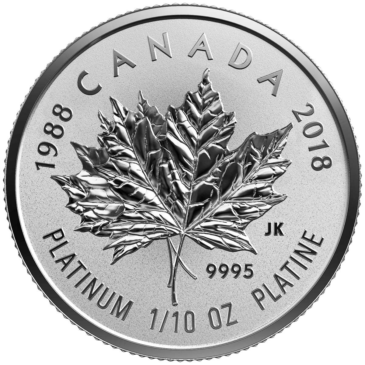 2018 Pure Platinum Fractional Set: 30th Anniversary of the Platinum Maple Leaf - Pure Platinum Coin Default Title