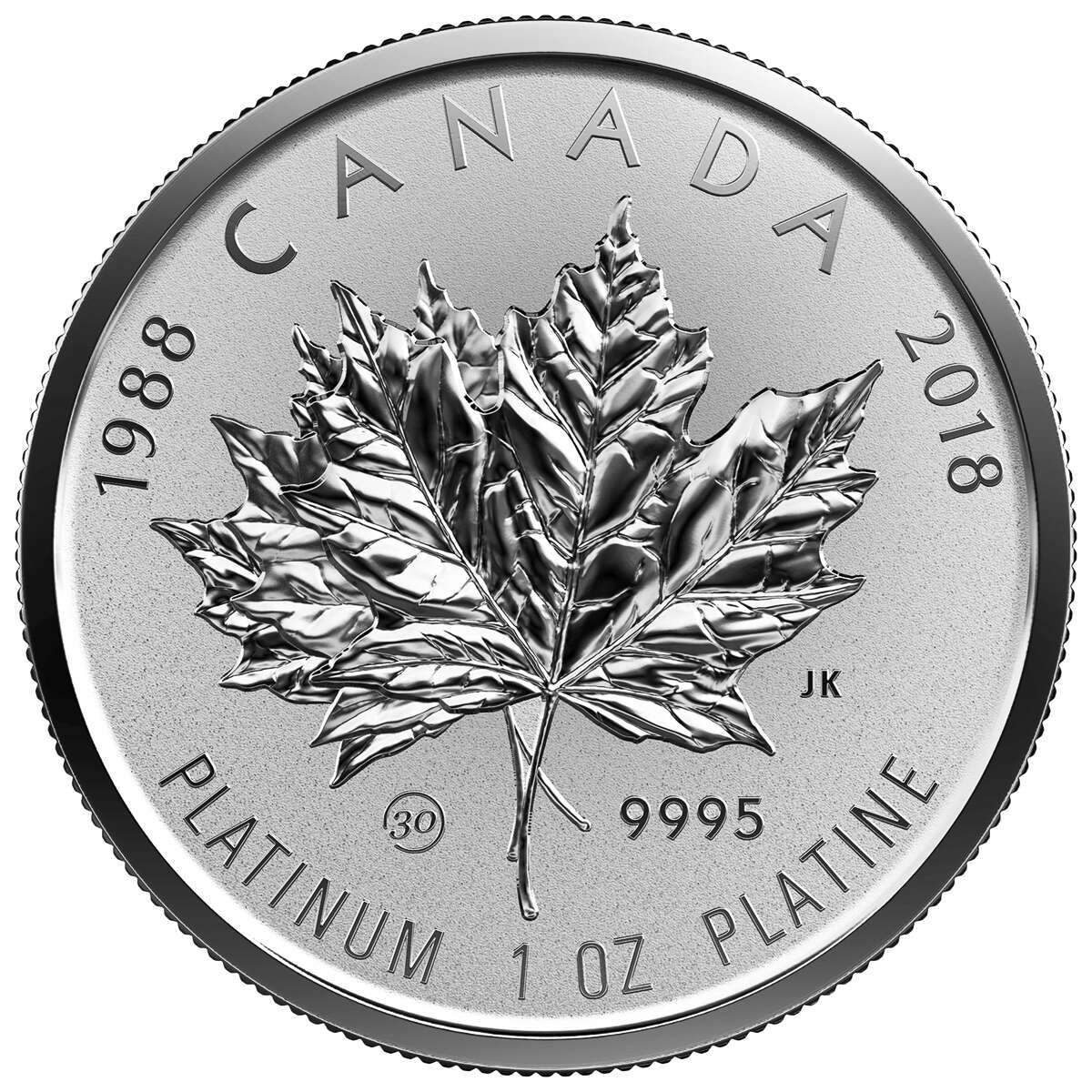 2018 Pure Platinum Fractional Set: 30th Anniversary of the Platinum Maple Leaf - Pure Platinum Coin Default Title