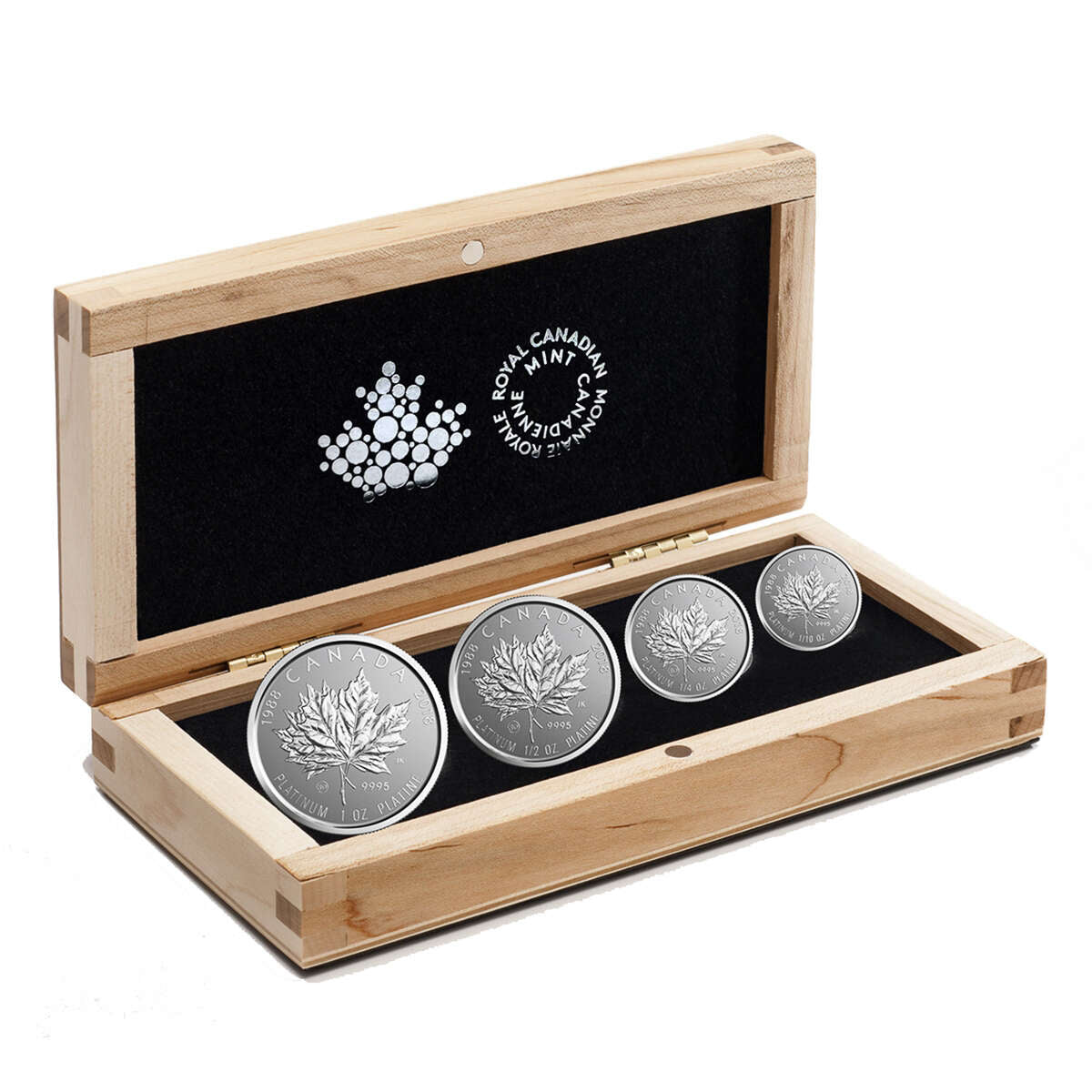 2018 Pure Platinum Fractional Set: 30th Anniversary of the Platinum Maple Leaf - Pure Platinum Coin Default Title