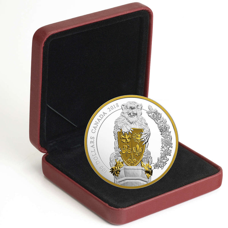 2018 $100 Keepers of Parliament: The Beaver - Pure Silver Coin Default Title