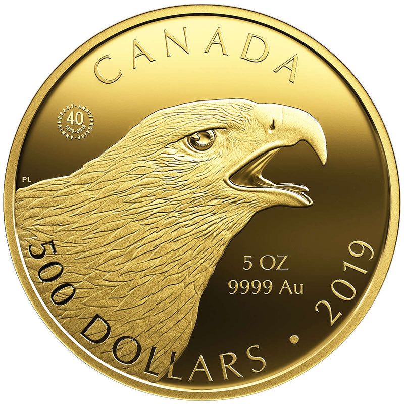 2019 $500 Birds of Prey: The Golden Eagle - Pure Gold Coin Default Title