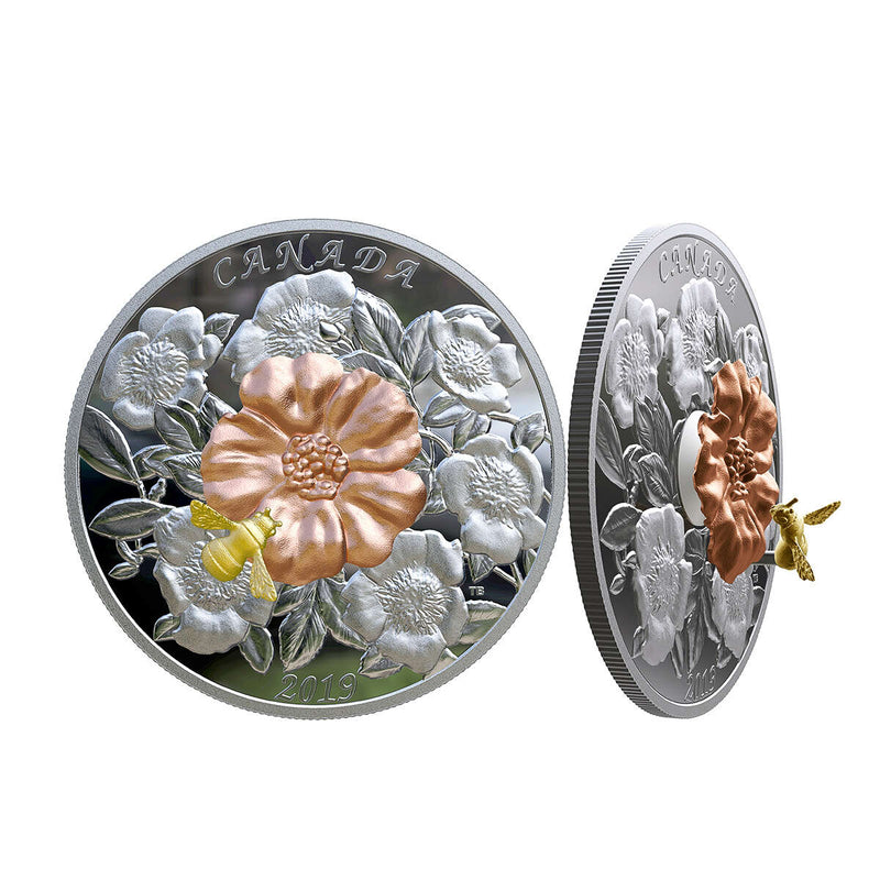 2019 $50 The Bumble Bee and the Bloom - Pure Silver Coin Default Title