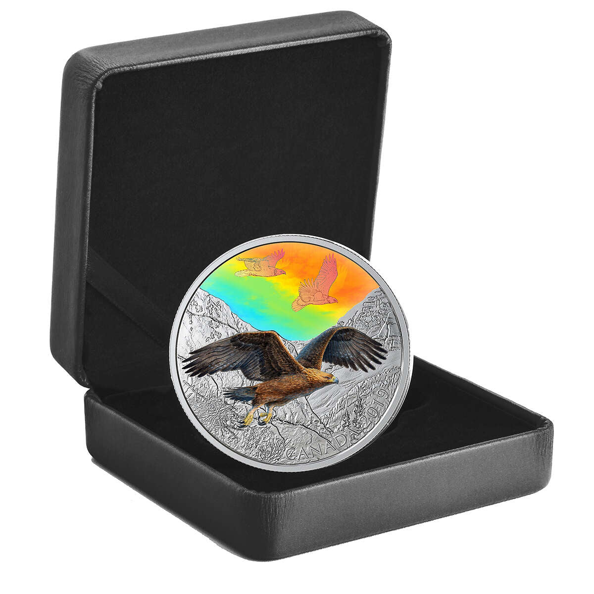 2019 $30 Majestic Birds in Motion: Golden Eagles - Pure Silver Coin Default Title