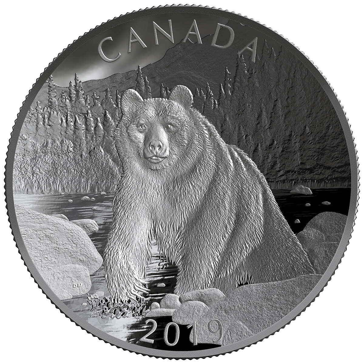 2019 $100 Nature's Grandeur: Brown Bear - Double Concave Pure Silver Coin Default Title