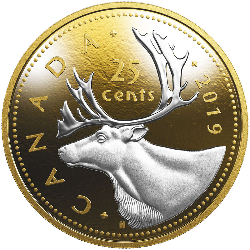 2019 25c 5-Ounce Big Coin Series: Caribou (Single) - Pure Silver Coin Default Title