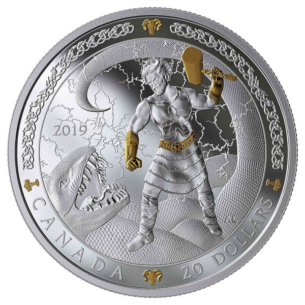2019 $20 Norse Gods: Thor - Pure Silver Coin