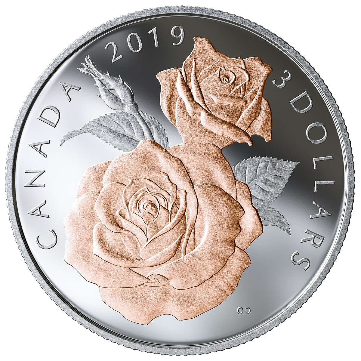 2019 $3 Queen Elizabeth Rose Blossoms - Pure Silver Coin Default Title