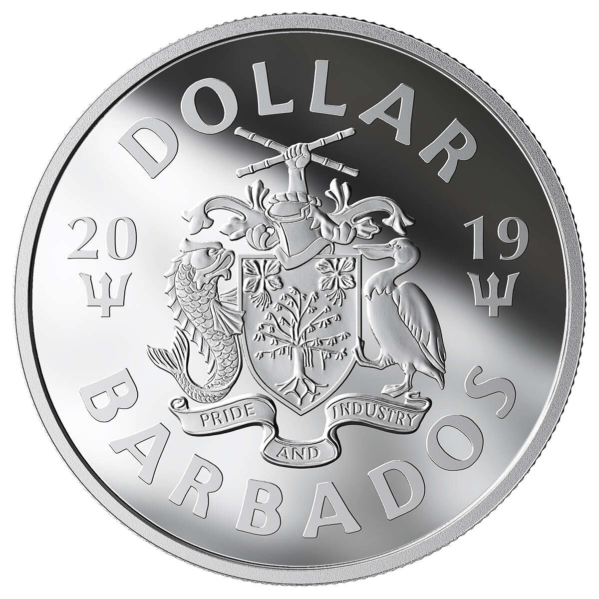 2019 Barbados $1 <i> The Bat Signal<sup>TM</sup> - Pure Silver Coin Default Title