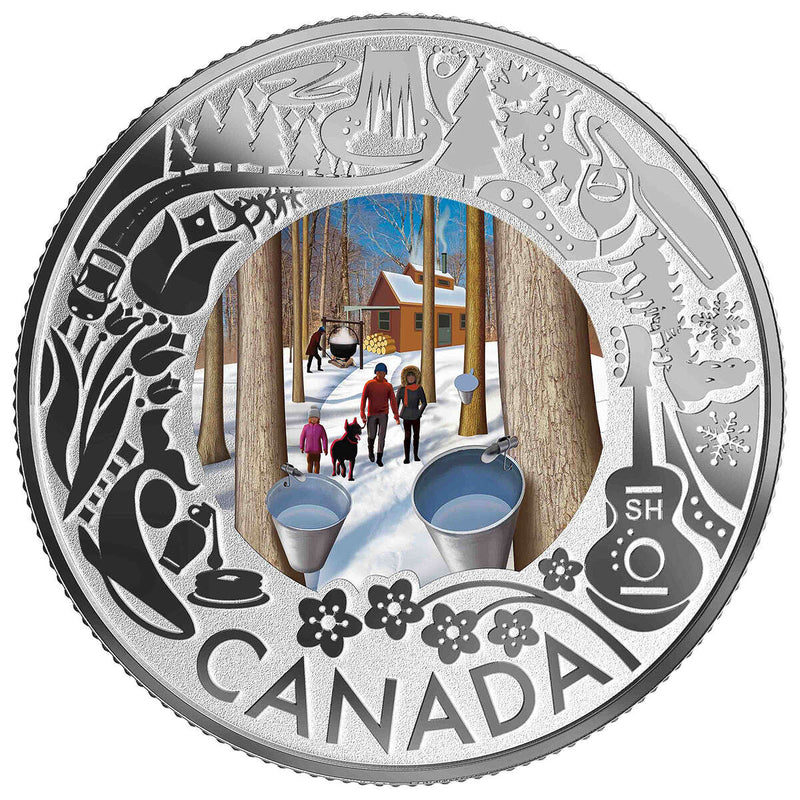 2019 $3 Celebrating Canadian Fun and Festivities: Maple Syrup Tasting - Pure Silver Coin Default Title