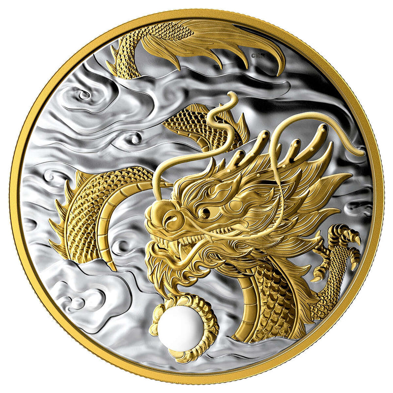 2019 $125 The Benevolent Dragon - Pure Silver Coin Default Title