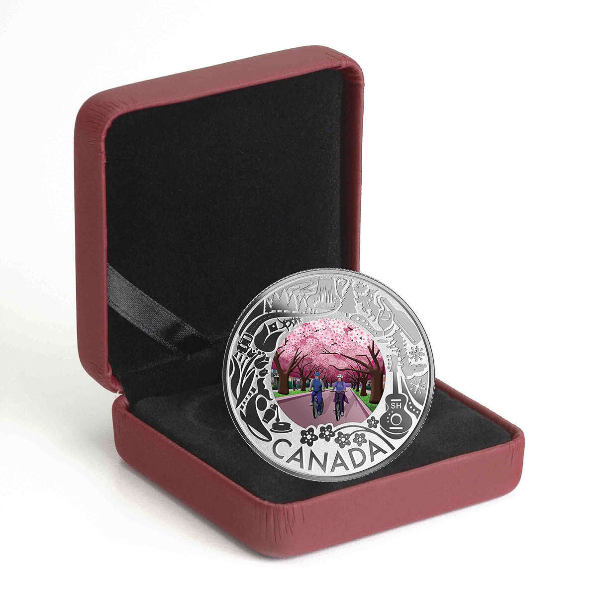 2019 $3 Celebrating Canadian Fun and Festivities: Cherry Blossom - Pure Silver Coin Default Title