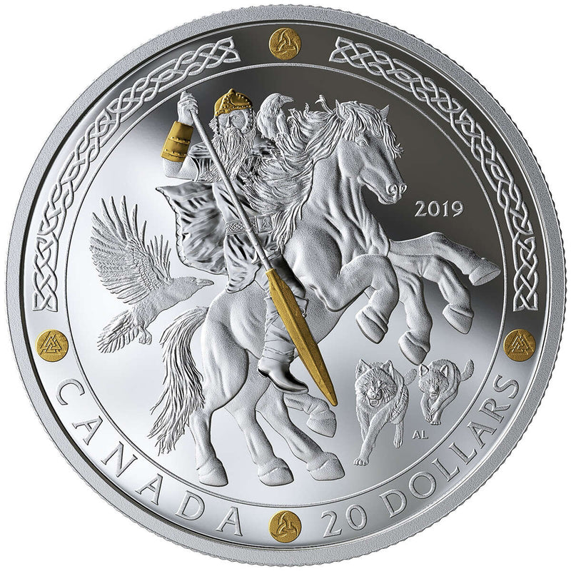 2019 $20 Norse Gods: Odin - Pure Silver Coin Default Title