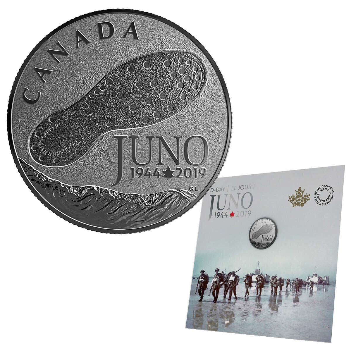 2019 $3 75th Anniversary of the Normandy Campaign: D-Day at Juno Beach - Pure Silver Coin Default Title