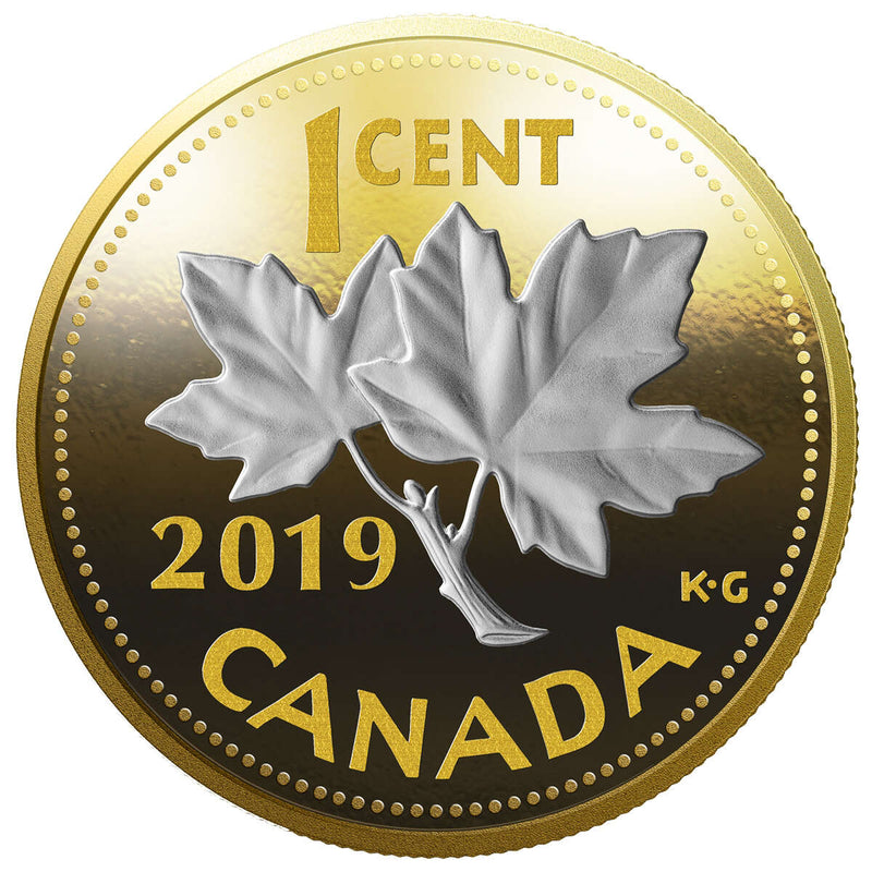2019 1c 5-Ounce Big Coin: Maple Leaves (Single) - Pure Silver Coin Default Title